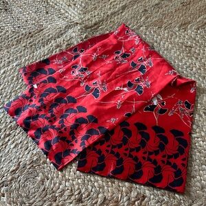 Bibhu Mohapatra Red and Black Floral Scarf
